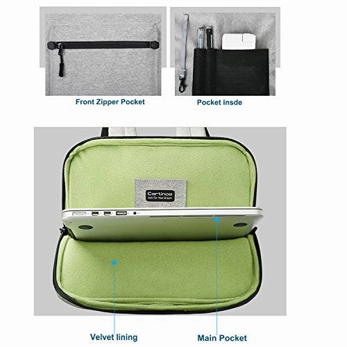 Ultra-Thin Laptop Backpacks, Cartinoe Canvas Lightweight Backpack for Girls School Rucksack Women