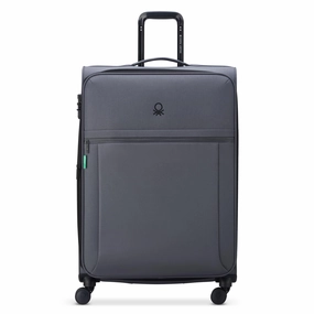 United Colors of Benetton Be Softside Expandable Luggage with Spinner Wheels (Checked-Large 27 Inch)