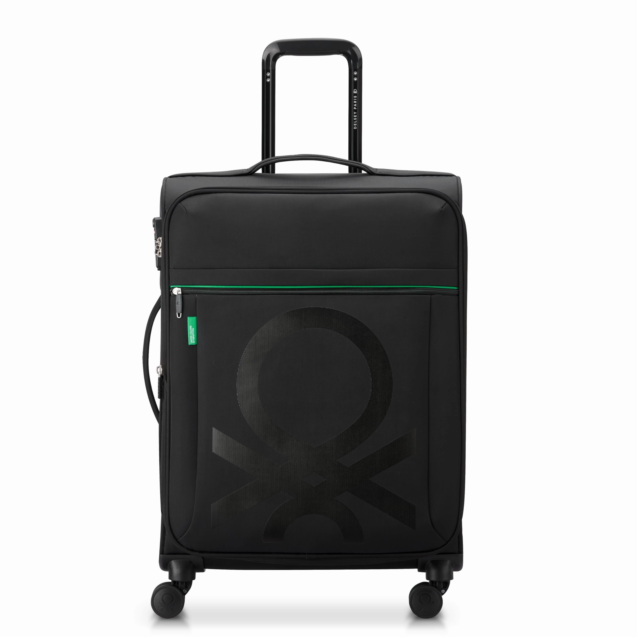 United Colors of Benetton Color Block Softside Expandable Luggage with Spinner Wheels (Checked-Medium 23 Inch)