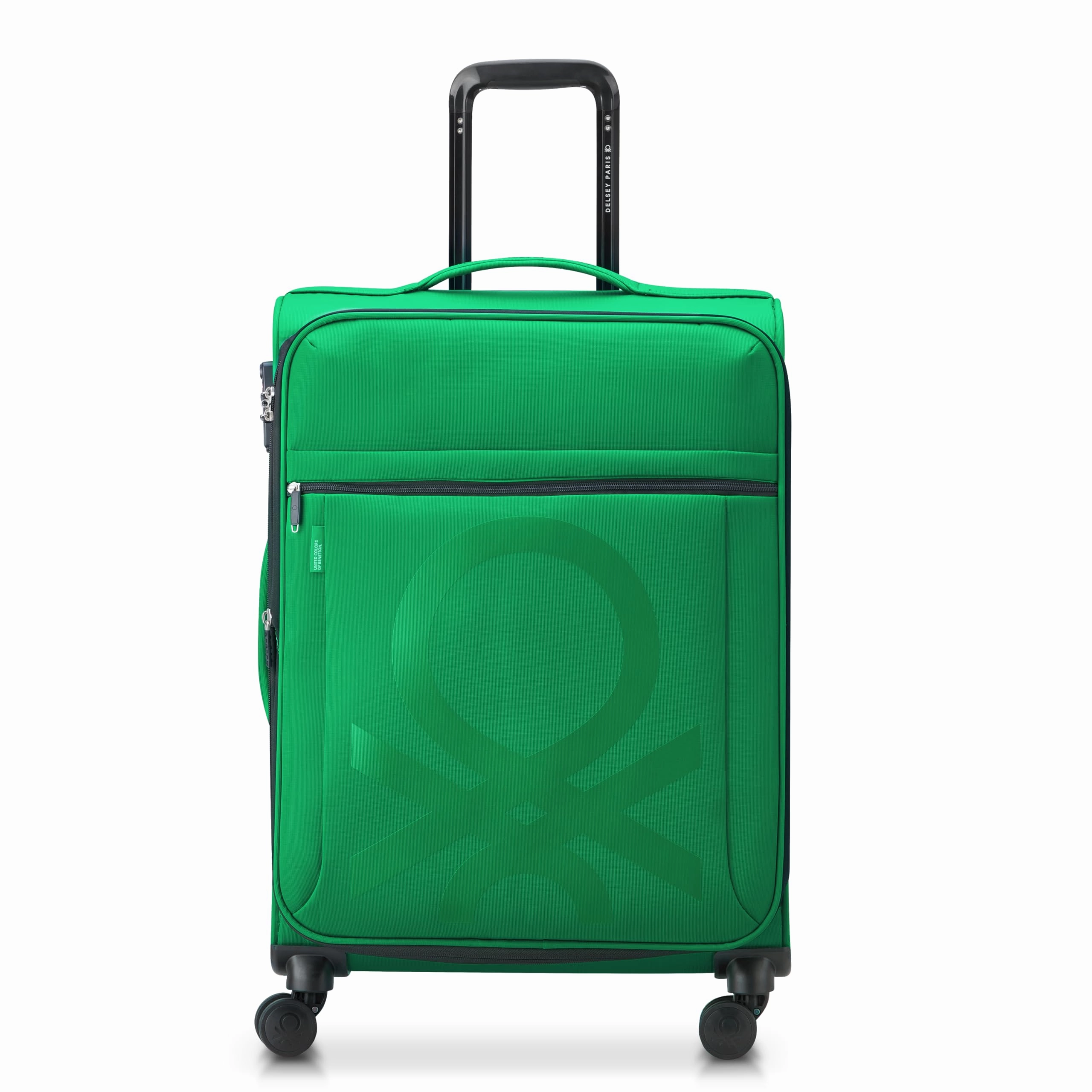 United Colors of Benetton Color Block Softside Expandable Luggage with Spinner Wheels (Checked-Medium 23 Inch)