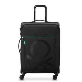 United Colors of Benetton Color Block Softside Expandable Luggage with Spinner Wheels (Checked-Medium 23 Inch)