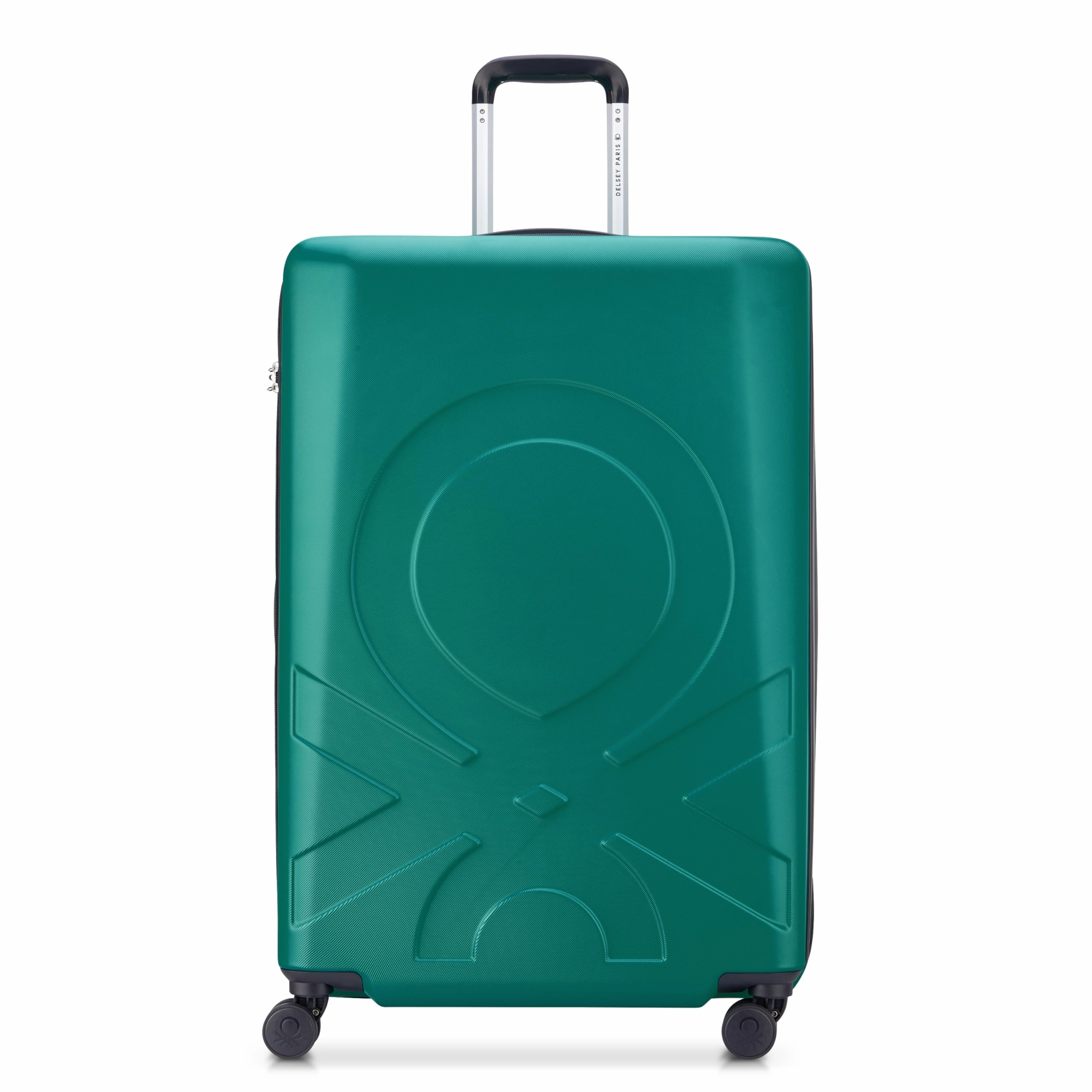 United Colors of Benetton Fabrica Hardside Luggage with Spinner Wheels (Checked-Large 27 Inch)