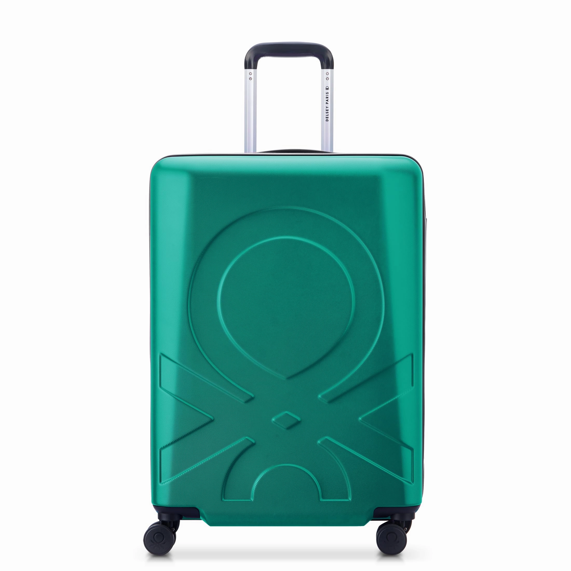 United Colors of Benetton Fabrica Hardside Luggage with Spinner Wheels (Checked-Medium 23 Inch)