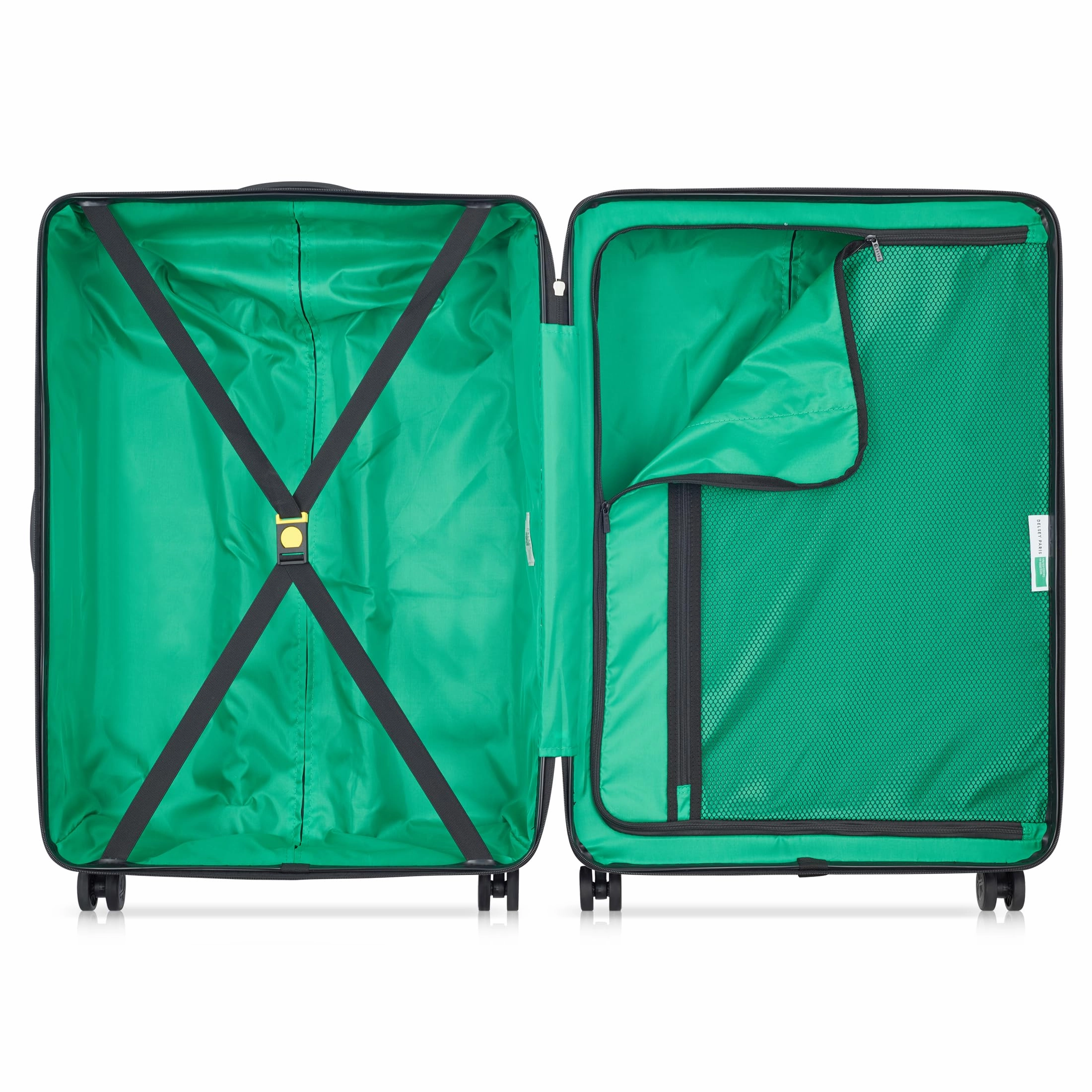 United Colors of Benetton Now Hardside Luggage with Spinner Wheels (3 Piece Set 19/23/27 Inch)