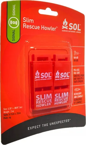 View 2025 Cheap Authentic Unlock Set of 2 Slim Rescue Howler Whistle - Survive Outdoors Longer|-|Ensemble de 2 sifflets de secours Slim - Survive Outdoors Longer Free Shipping,Cheap Price online shop, up to 74% discount Items with free shipping, 100% quali