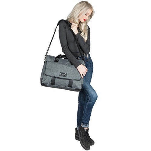 Vangoddy Chrono Grey Universal Tote Messenger Bag For Acer Aspire R / Aspire One / Chromebook 13.3"
