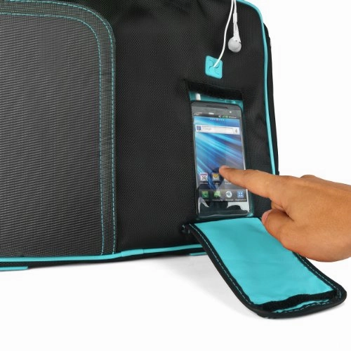 Vangoddy Pindar Sling  Black Aqua Blue Pro Deluxe Shoulder Messenger Carrying Bag For Lenovo