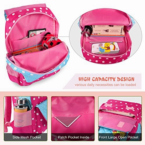 Vbiger Casual School Bag Children School Backpacks For Teen Girls (Red-Blue)
