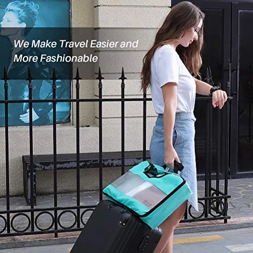 Veken 6 Set Packing Cubes, Travel Luggage Organizers with Laundry Bag & Shoe Bag (Teal)