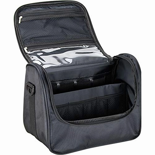 Ver Beauty Soft Sided Makeup Cosmetic Beauty Travel Nylon Case Toiletry Bag Organizer Kit, Black