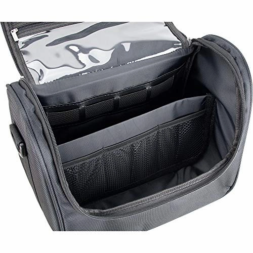 Ver Beauty Soft Sided Makeup Cosmetic Beauty Travel Nylon Case Toiletry Bag Organizer Kit, Black