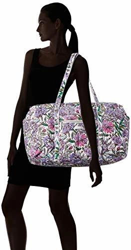 Vera Bradley Iconic Large Travel Duffel, Signature Cotton, Lavender Meadow