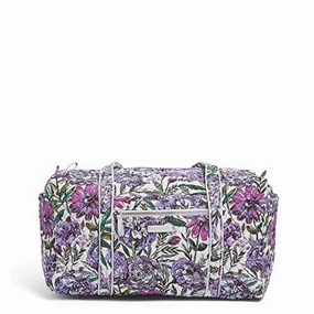 Vera Bradley Iconic Small Duffel, Signature Cotton, Lavender Meadow