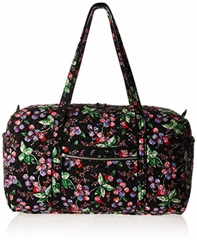 Vera Bradley Women's Iconic Large Travel Duffel-Signature, Winter Berry, One Size