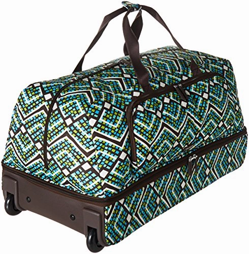Vera Bradley Women'S Lighten Up Large Wheeled Duffel, Rain Forest