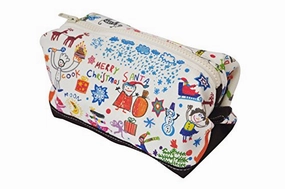 Vietsbay'S Women Merry Christmasprint Canvas Toiletry Bag Makeup Cosmetic Pouch