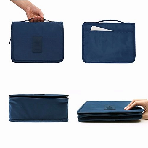Vigourtrader Women Hanging Cosmetic Bag Traveling Toiletry Bag Makeup Organizer Men Shaving Kit
