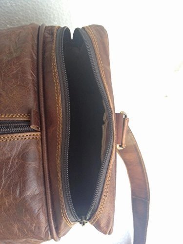 Vintage Leather 24 Inch Square Duffel Travel Gym Sports Overnight Weekend Leather Bag