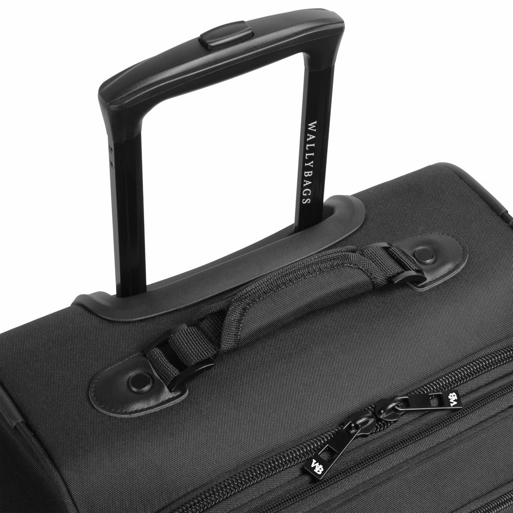 WallyBags Solutions 20 Expandable Spinner Carry-On with Padded Electronics Pockets