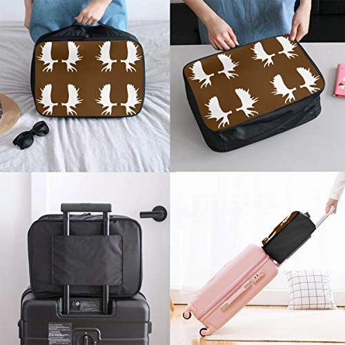 WaterProof Duffel Bag For Travel, Moose Antlers Portable Luggage Bag