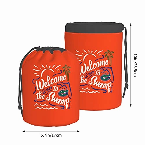 Welcome To The Swamp Florida Gator Gators Fishing Cosmetic Bags Waterproof Portable Drawstring Toiletry Bag Makeup Bags