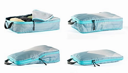 Well Traveled Compression Packing Cubes Set Travel Organizer Compression Pouches