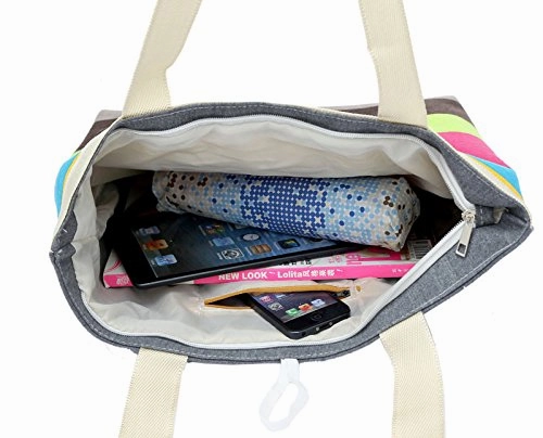 Women Canvas Travel Weekender Overnight Carry-on Shoulder Duffel Tote BagLadies Women Canvas Travel