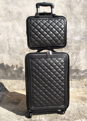 Women Travel Luggage  16"20"24 Inch  Luxury Brands Carry On Man Travel Suitcase Pu Leather