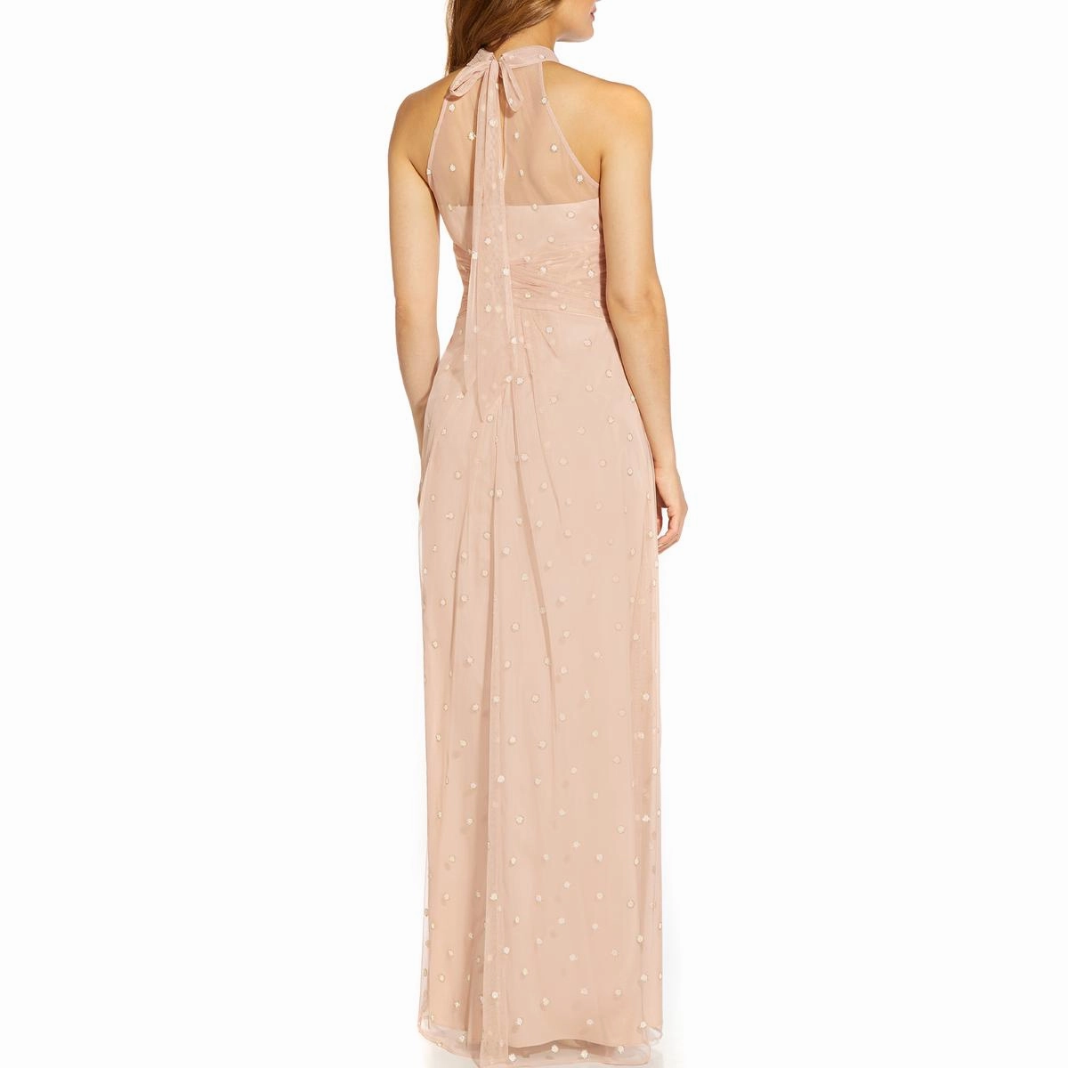 Womens Embelllished Maxi Evening Dress