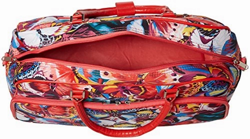 World Traveler Women'S Value Series 21-Inch Pink Butterfly Duffel Bag, Pink Trim Butterfly, One