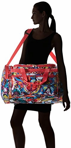 World Traveler Women'S Value Series 22-Inch Carry Pink Butterfly Duffel Bag, Pink Trim Butterfly,