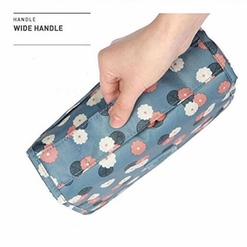 Yosoo Hanging Toiletry Makeup Cosmetic Travel Case Bathroom Makeup Or Shaving Kit Bag Folding