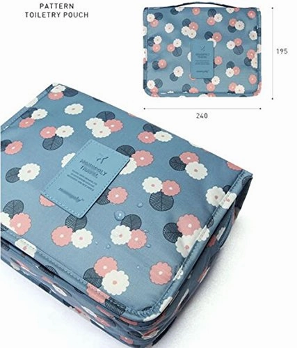 Yosoo Hanging Toiletry Makeup Cosmetic Travel Case Bathroom Makeup Or Shaving Kit Bag Folding