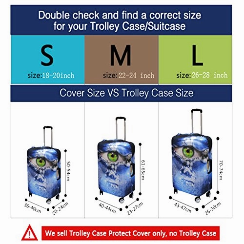Youngerbaby Flag Spandex Travel Suitcase Elastic Luggage Protective Covers18"-30"