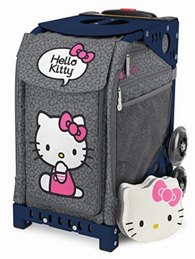 Zca Sport Hello Kitty Leopard Rolling Bag Navy Frame