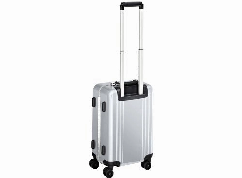 Zero Halliburton Classic Polycarbonate Carry On 4 Wheel Spinner Travel Case, Silver, One Size