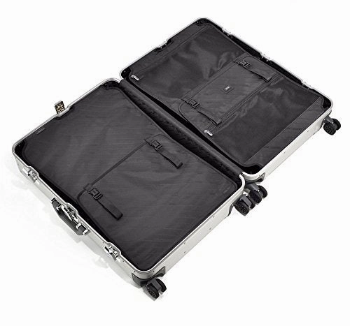 Zero Halliburton Geo Aluminum 3.0 28" Spinner Suitcase, 4-Wheel Luggage in Black