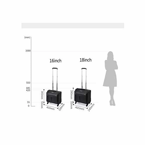 ZH Carry-On Luggage Business Travel Wheeled Rolling Laptop PC Tablet Computer Trolley Backpack, Suitcase Hand Luggage Cabin Approved Bag Lightweight for Trave Men Women