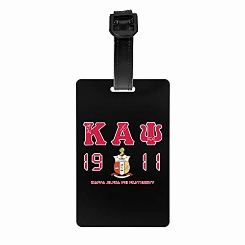 ZHUOBAIL Ka-pp_a A_lp-ha Ps-i 1911 KAP Fraternity Nupes PVC Luggage Tag Name ID Labels Travel Bag Suitcase Tags Suitcase Identifiers 3.3X2.1 inch