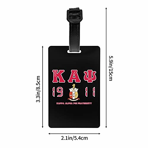 ZHUOBAIL Ka-pp_a A_lp-ha Ps-i 1911 KAP Fraternity Nupes PVC Luggage Tag Name ID Labels Travel Bag Suitcase Tags Suitcase Identifiers 3.3X2.1 inch