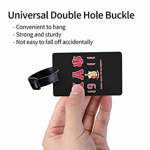 ZHUOBAIL Ka-pp_a A_lp-ha Ps-i 1911 KAP Fraternity Nupes PVC Luggage Tag Name ID Labels Travel Bag Suitcase Tags Suitcase Identifiers 3.3X2.1 inch