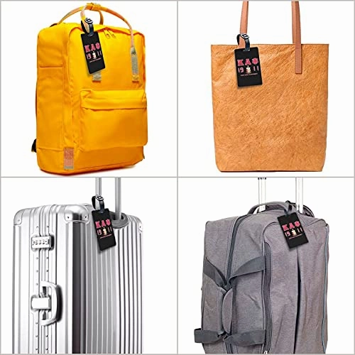 ZHUOBAIL Ka-pp_a A_lp-ha Ps-i 1911 KAP Fraternity Nupes PVC Luggage Tag Name ID Labels Travel Bag Suitcase Tags Suitcase Identifiers 3.3X2.1 inch