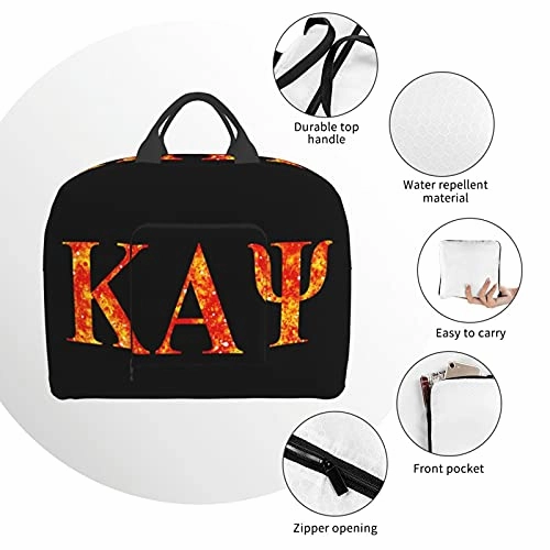ZHUOBAIL Ka-pp_a A_lp-ha Ps-i 1911 KAP Fraternity Nupes Travel Duffel Bag Storage Packet Foldable Lightweight Portable High Capacity Tote Carry on Luggage Bags Handbag Box 16x6x12.6 inch