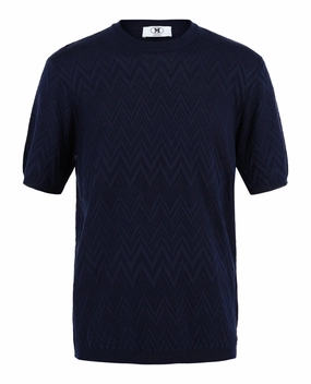 Zig Zag Short Sleeve Sweater knit sweaters cheap