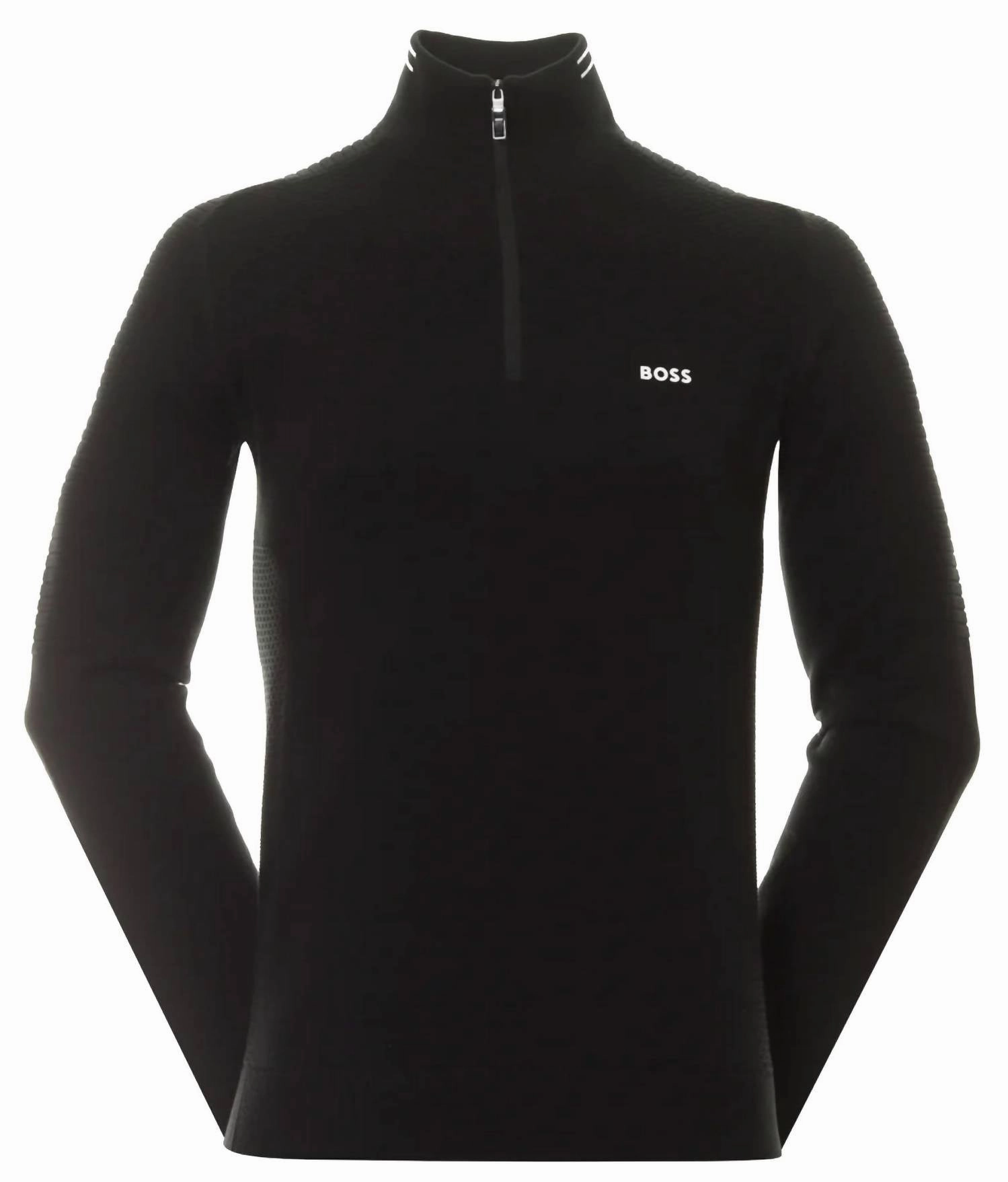 Zolet 001 Zip Neck Sweater In Black