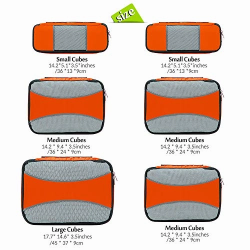 ZOMAKE 6 Set Packing Cubes for Travel - Lightweight Luggage Packing Organizer Travel Accessories