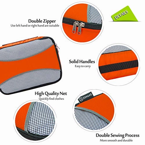 ZOMAKE 6 Set Packing Cubes for Travel - Lightweight Luggage Packing Organizer Travel Accessories