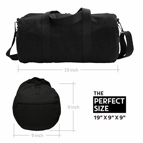 Zombie Outbreak Response Team Sport Heavyweight Canvas Duffel Bag in Black & Neon Green, Medium